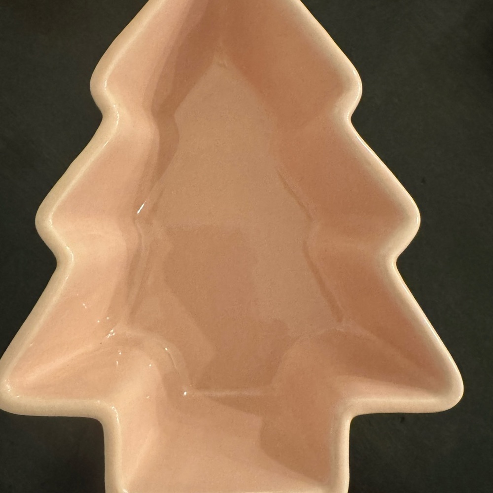 Pink Christmas Tree Shaped Dish